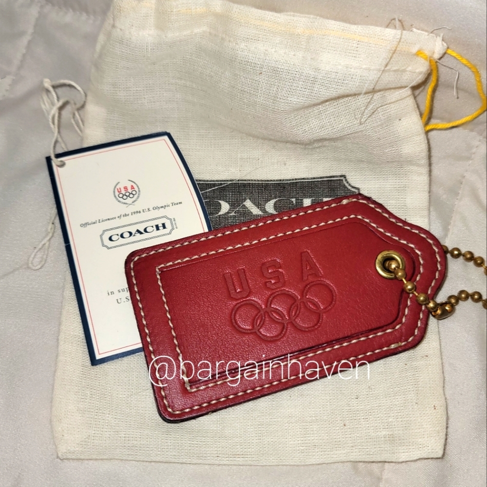 RARE Vintage Coach Olympic 96' Luggage Tag
